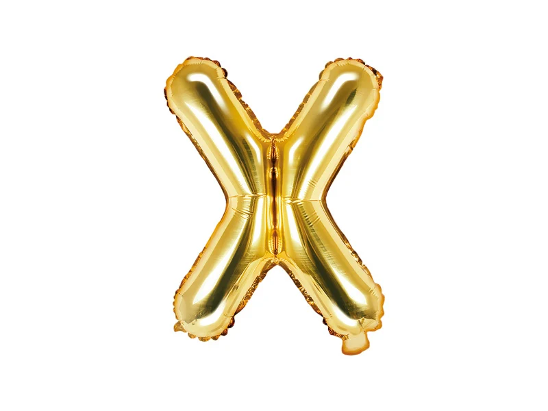 Folieballon Goud Letter 'X' - 35cm