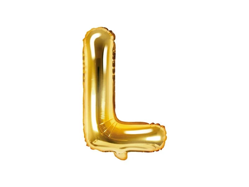 Folieballon Goud Letter 'L' - 35cm
