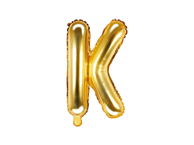 Folieballon Goud Letter 'K' - 35cm