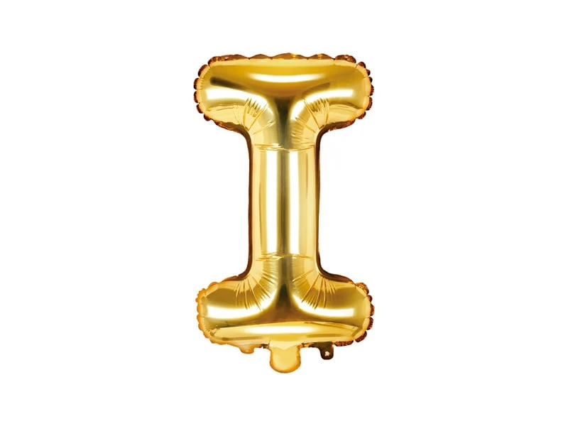 Folieballon Goud Letter 'I' - 35cm