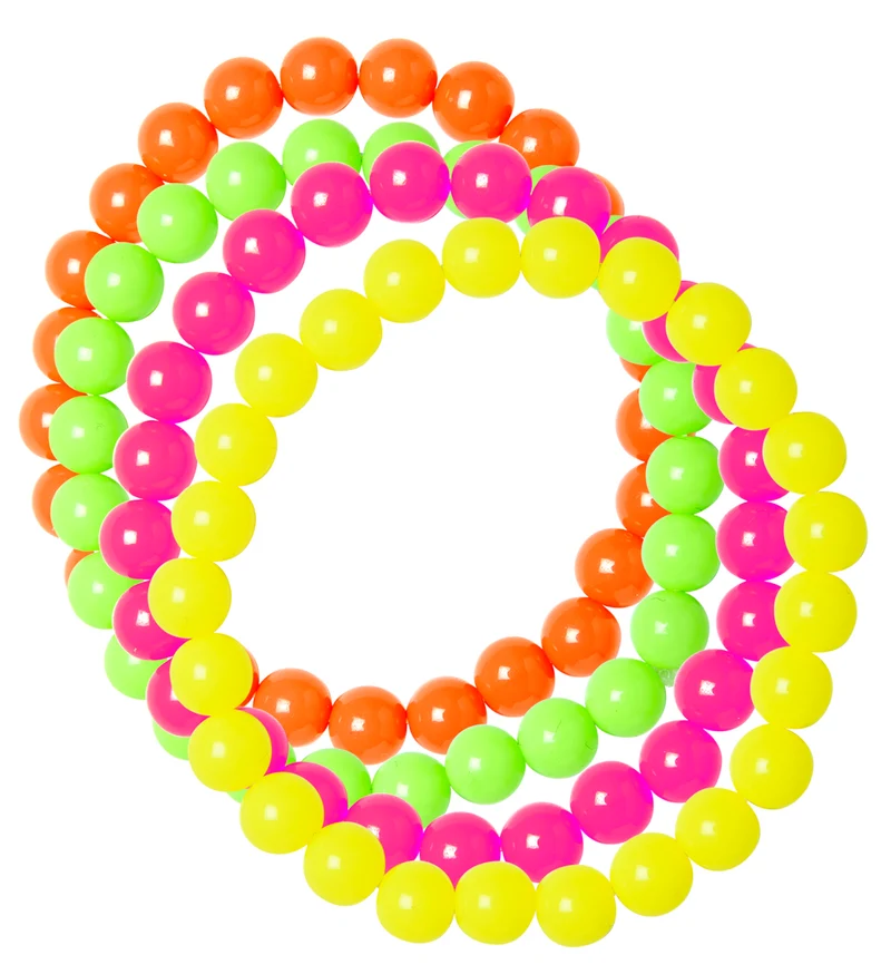 Neon kleurige kralen armbandjes