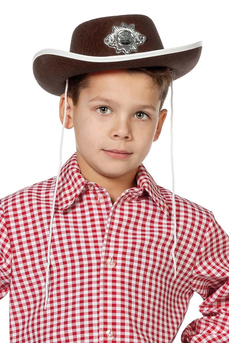 Bruine Cowboyhoed met ster kind