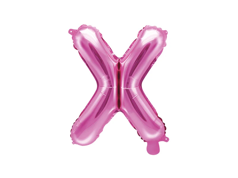 Folieballon Letter 'X' Donker Roze - 35cm