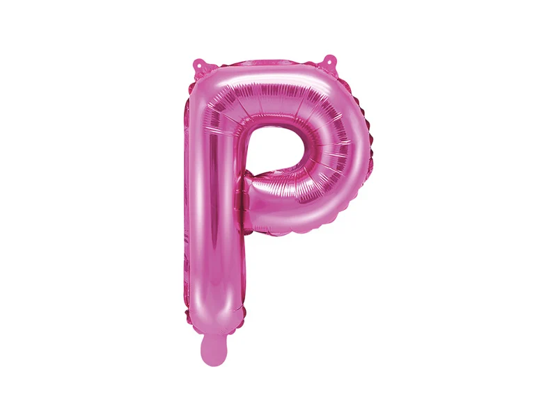 Folieballon Letter 'P' Donker Roze - 35cm