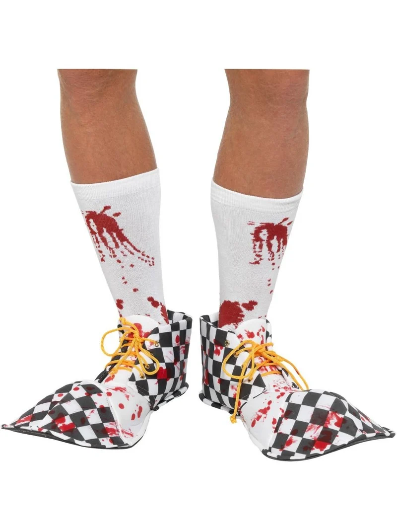 Horror Clown Schoencovers Zwart/Wit