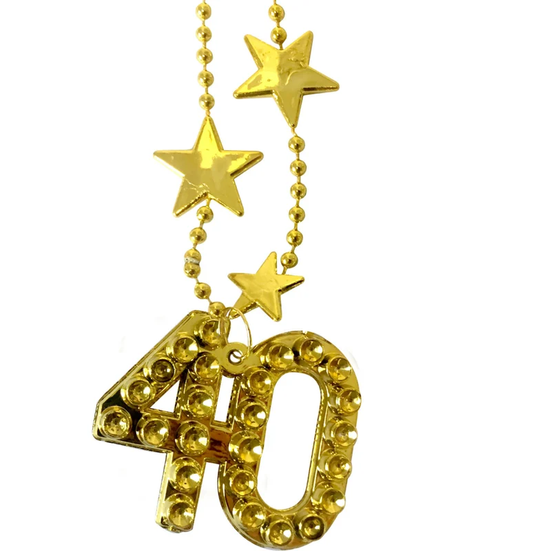Goudkleurige Ketting Ster 40 Jaar