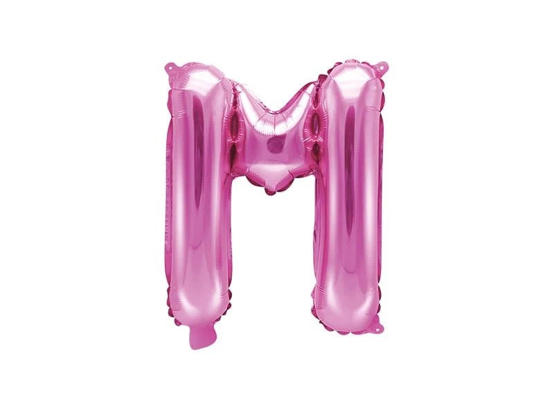 Folieballon Letter 'M' Donker Roze - 35cm
