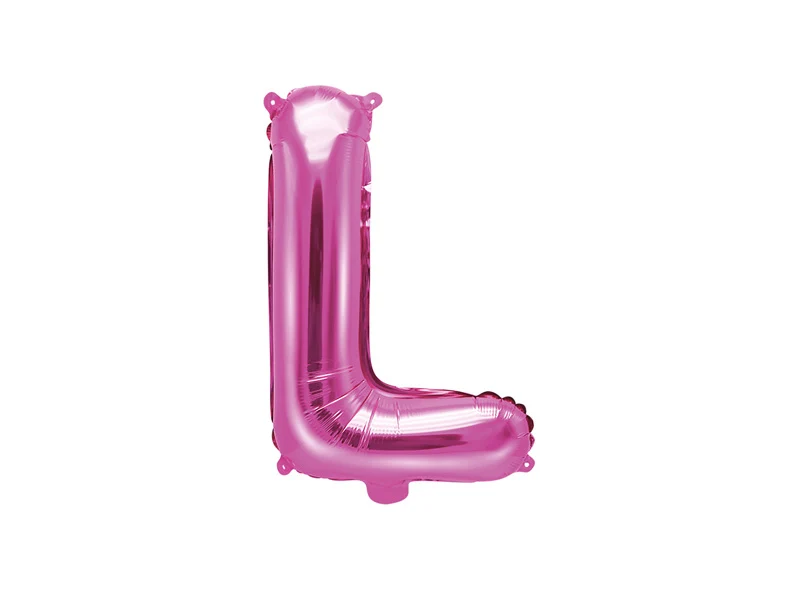 Folieballon Letter 'L' Donker Roze - 35cm