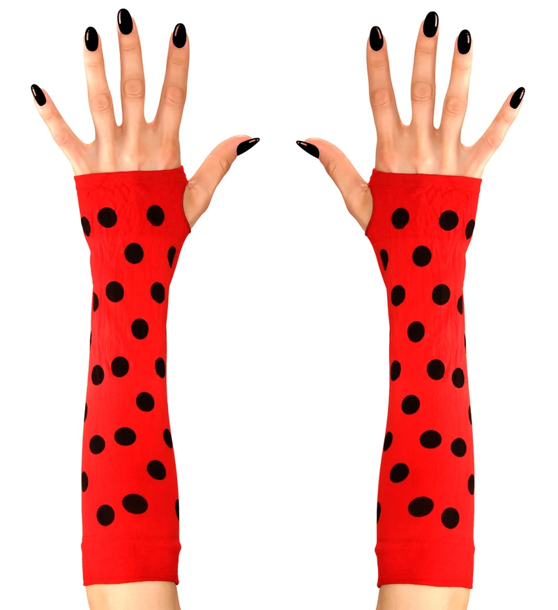 Vingerloze lieveheersbeestjes handschoenen