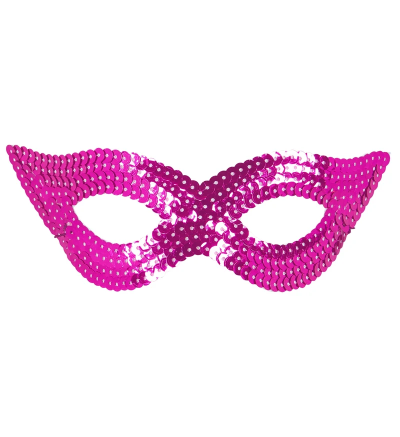 Roze oogmasker pailletten