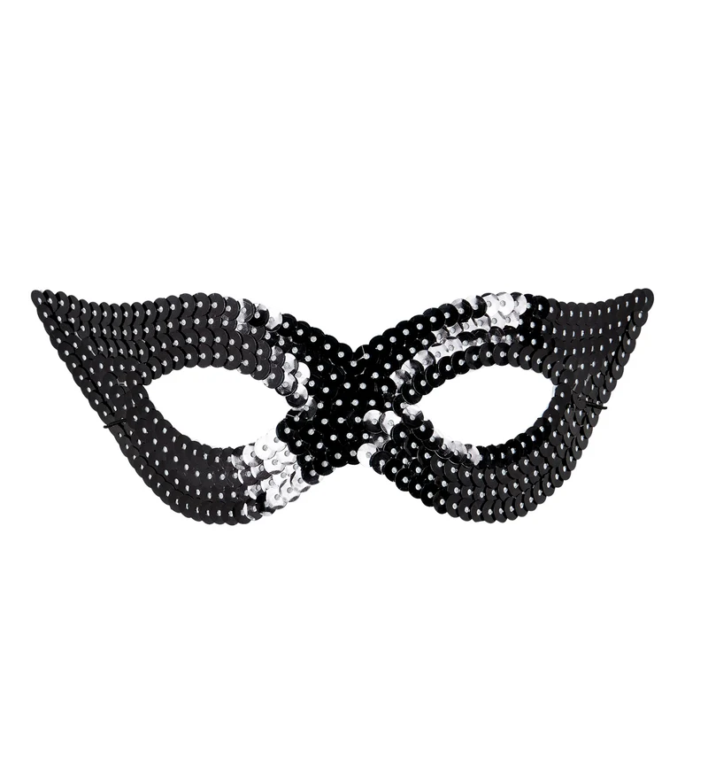 Zwart oogmasker pailletten