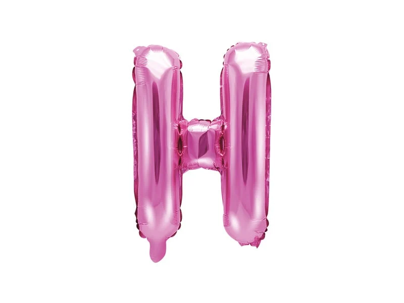 Folieballon Letter 'H' Donker Roze - 35cm