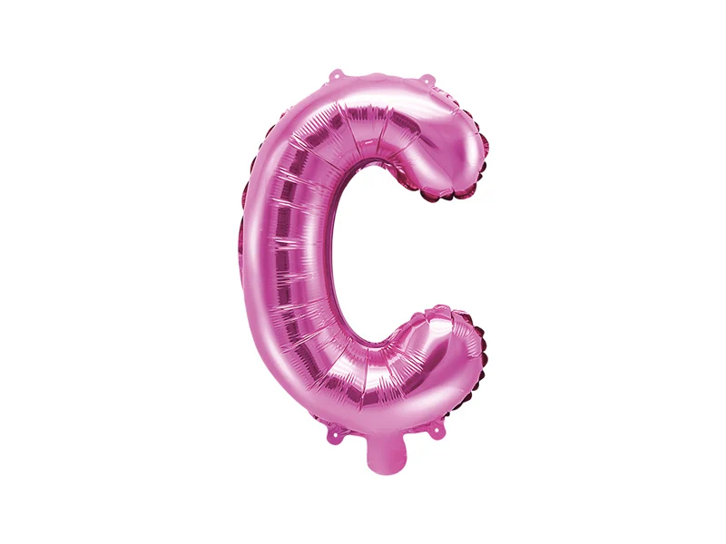 Folieballon Letter 'C' Donker Roze - 35cm