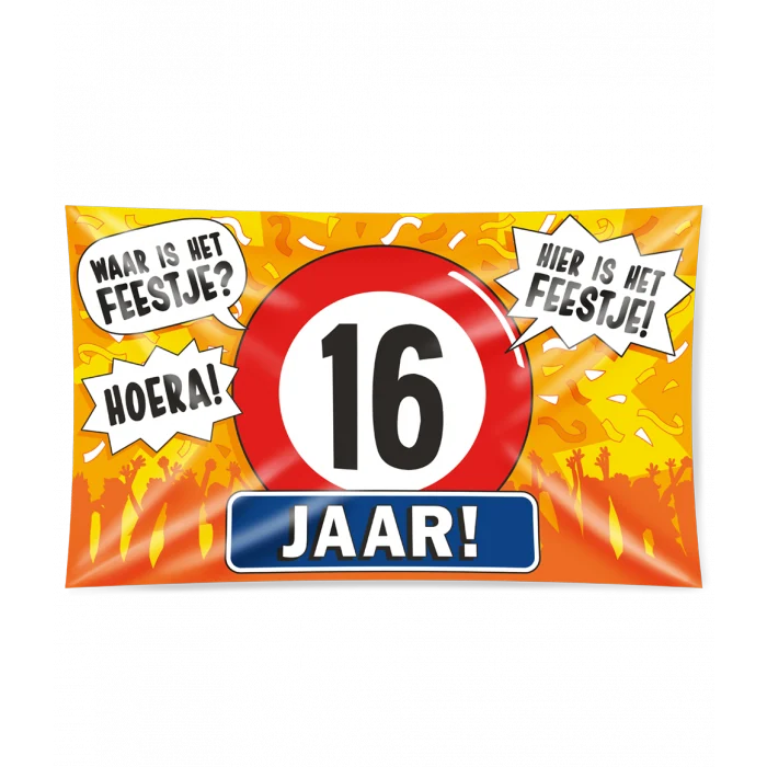 Gevelvlag 16 Jaar 90x150cm