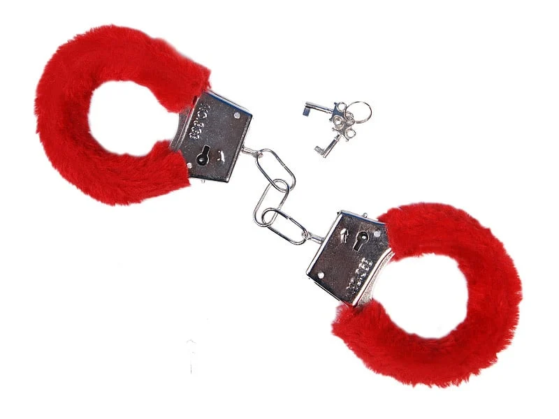 Pluche Handboeien Rood