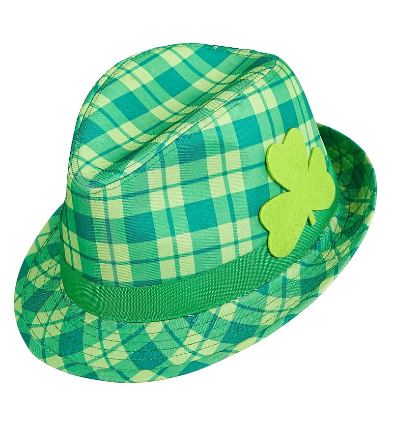 Geruite St. Patricks Fedora hoedjes