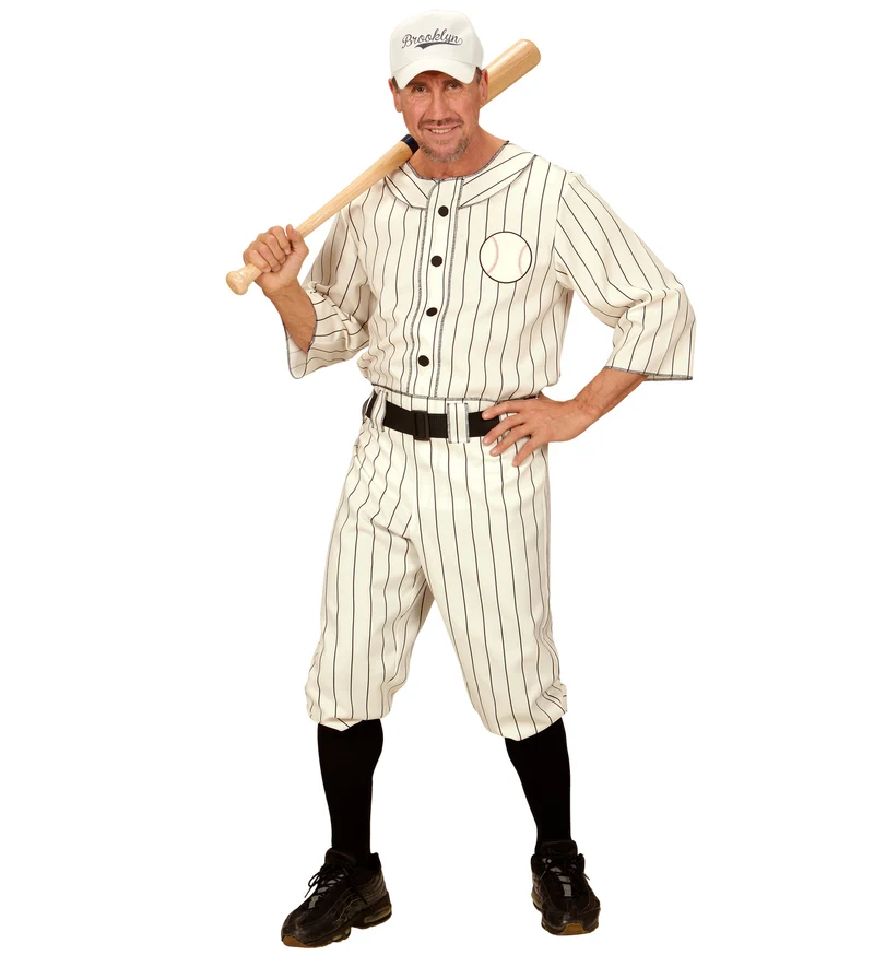 Gestreepte honkbal spelers pakken
