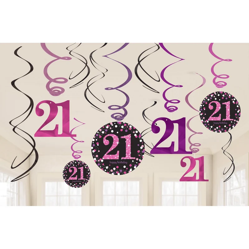 Swirlset 21 Jaar Roze