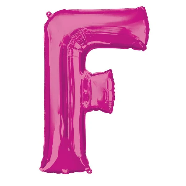 Folieballon Roze Letter 'F' Groot