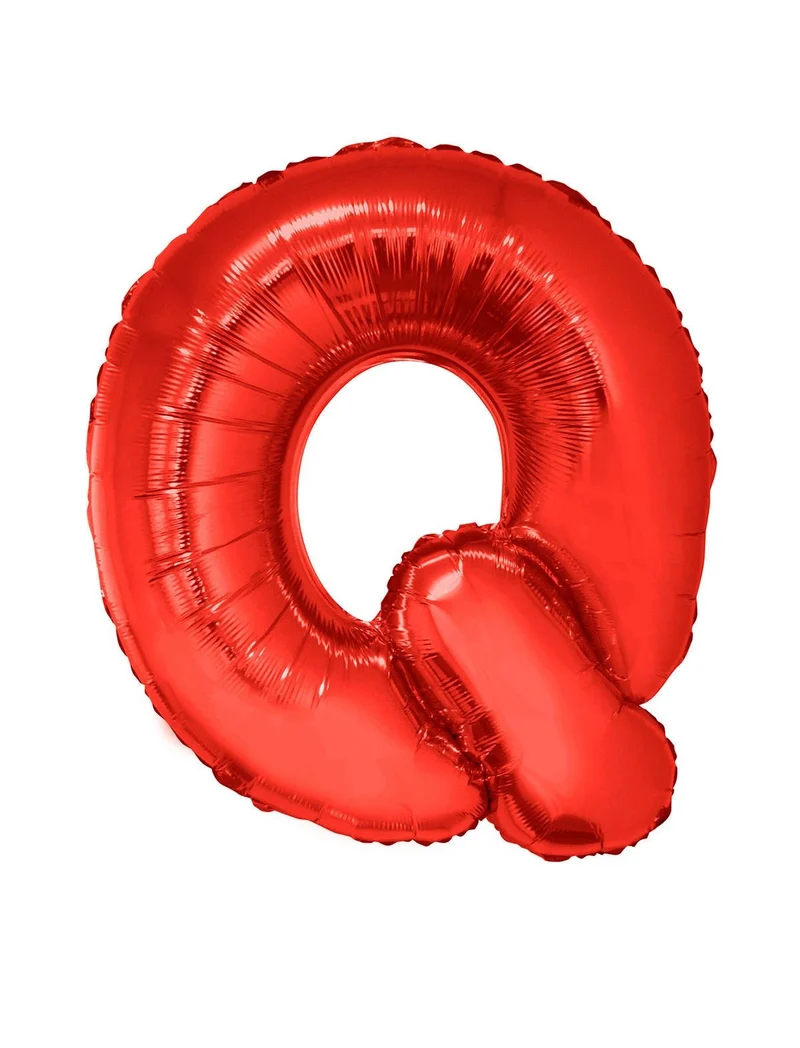 Folieballon Rood Letter 'Q' Groot