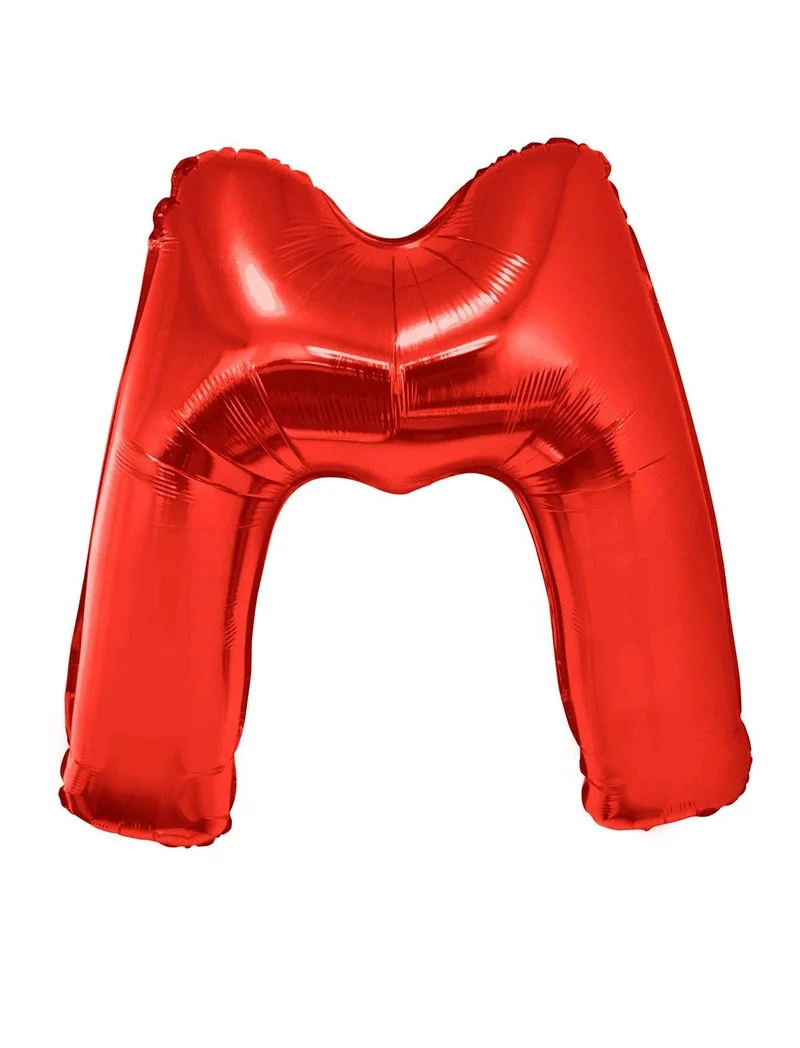 Folieballon Rood Letter 'M' Groot