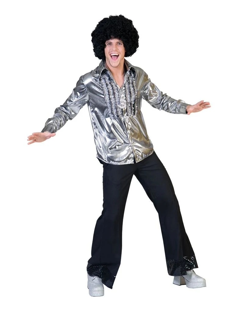 Zilveren Saturday night fever shirtjes