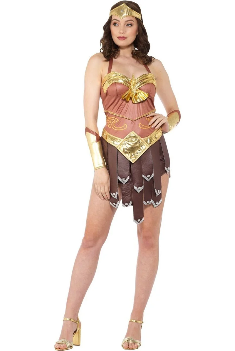 Sexy Gladiator Kostuum Bruin/Goud