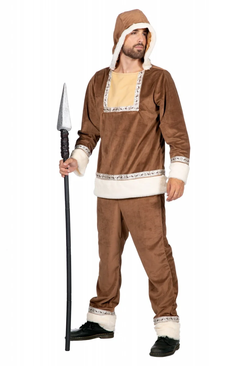 Eskimo Kostuum Anvik Bruin Man