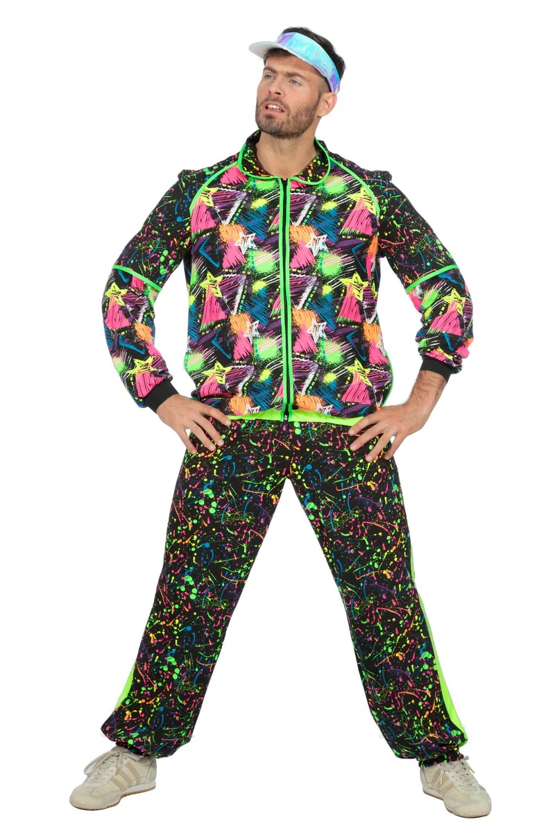 Fout Neon trainingspak 80´s Volwassenen