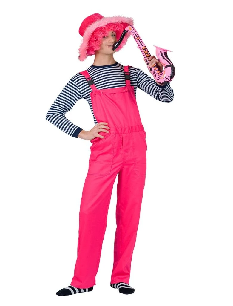 Fluor roze tuinbroeken voor party's