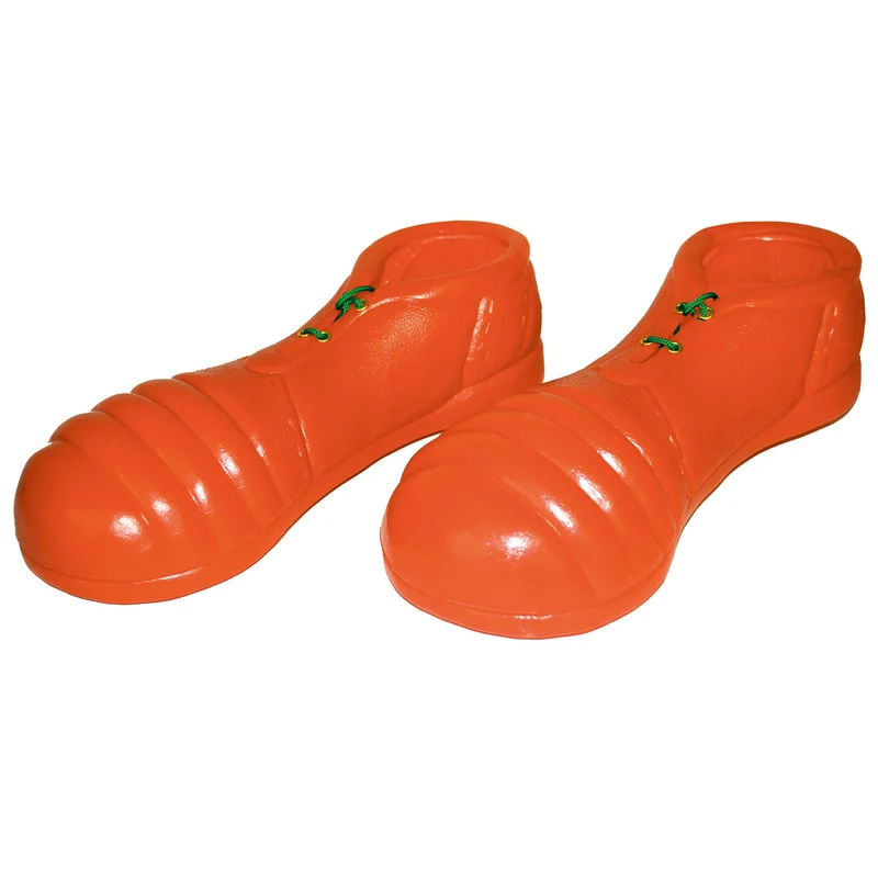 Rode clown schoenen in rood