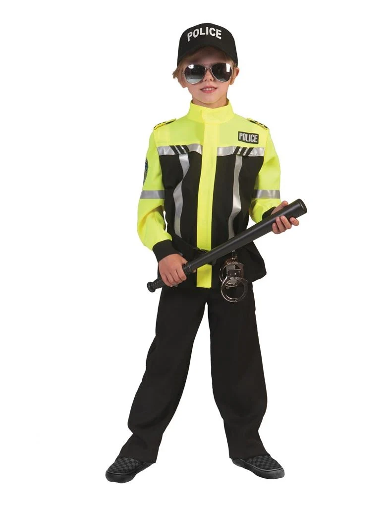 Fluor gele politiepakjes voor kinderen