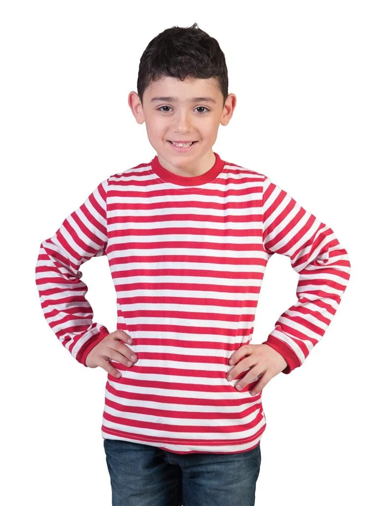 Rood met witte marine truitjes voor kinderen