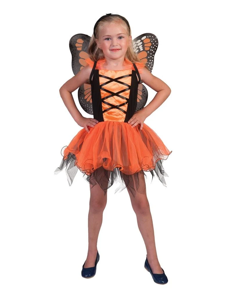 Oranje vlinder jurkjes voor meisjes