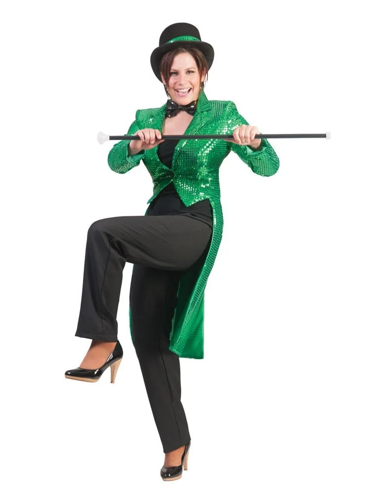 Groene glitter slipjassen
