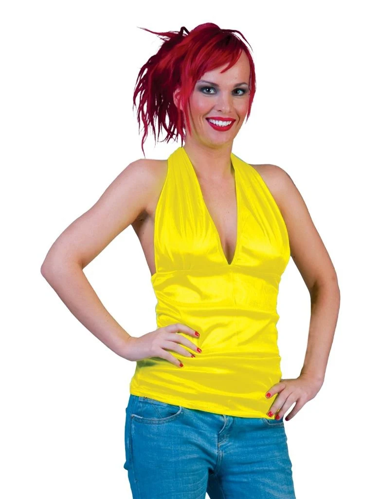 Gele halter topjes voor party's