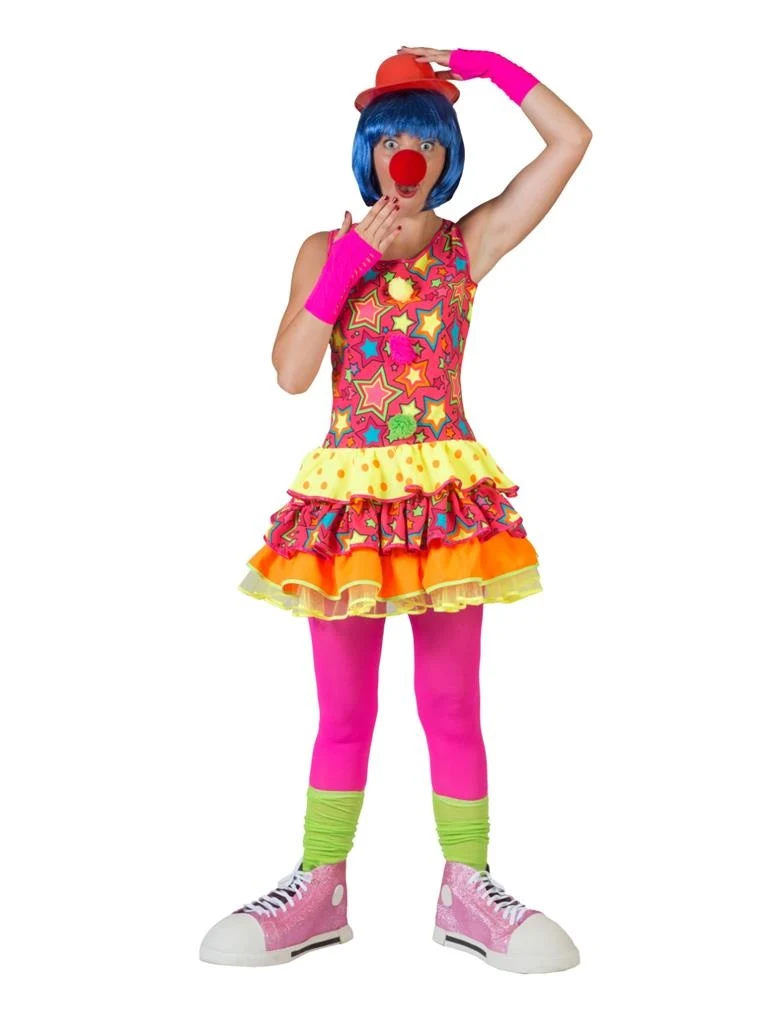 Clown verkleed jurkje voor dames