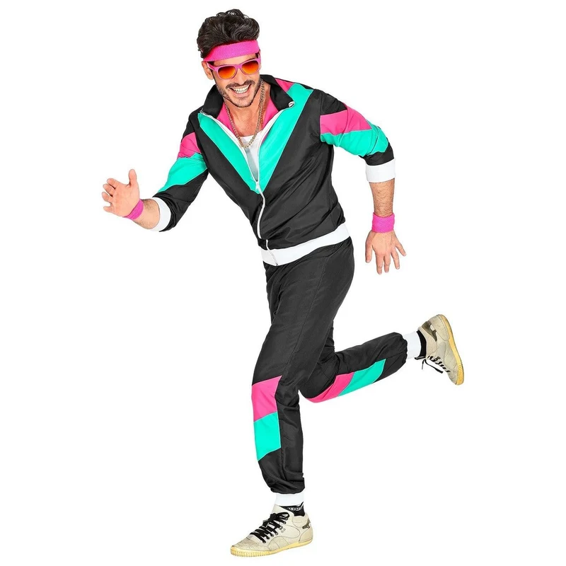 Disco Trainingspak Jaren 80 Zwart