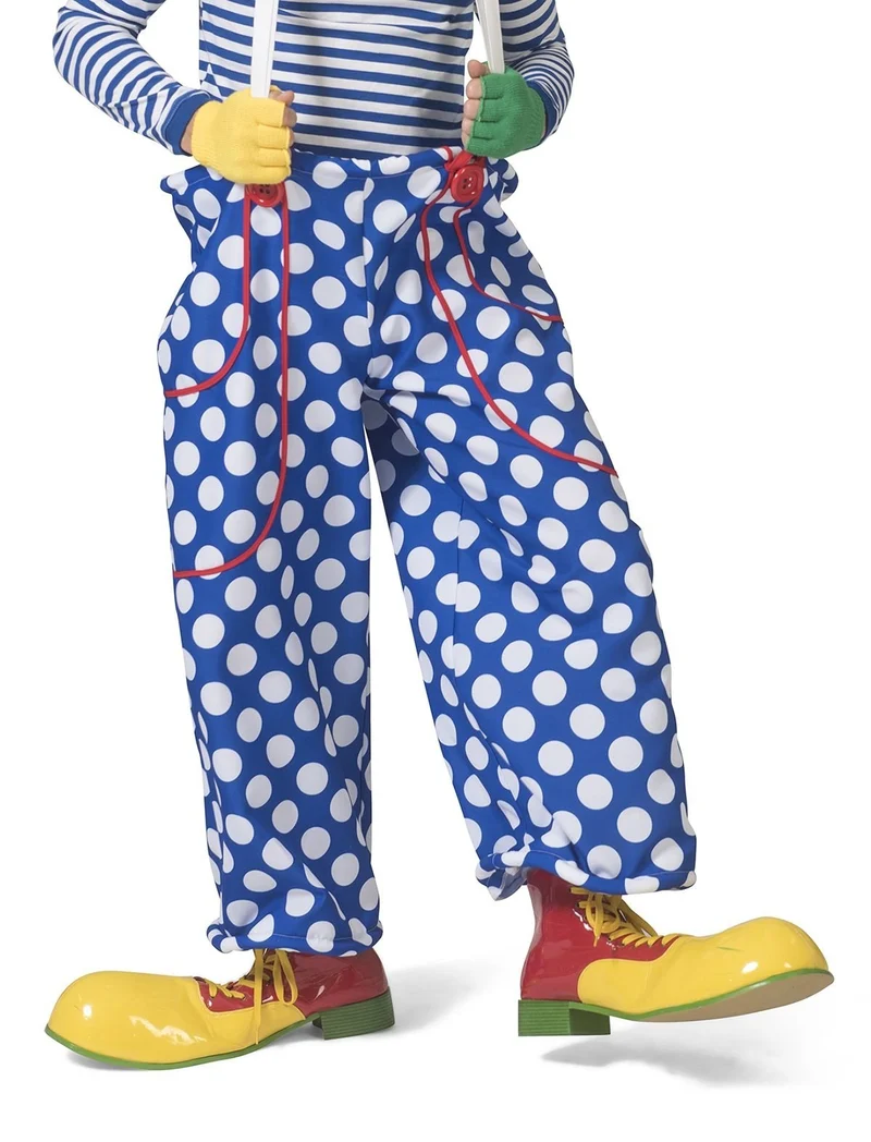 Clownsbroek Blauw/Wit Gestippeld