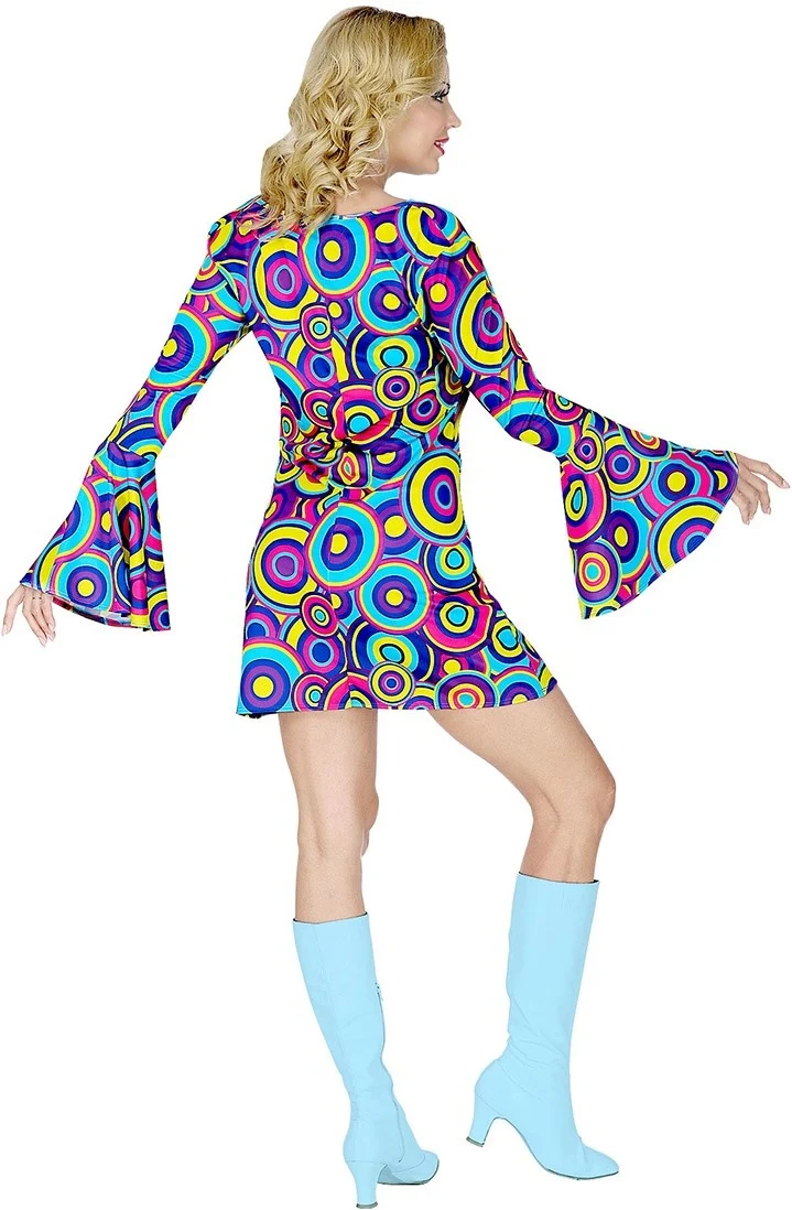 Jaren 70 Groovy Jurk Cirkels