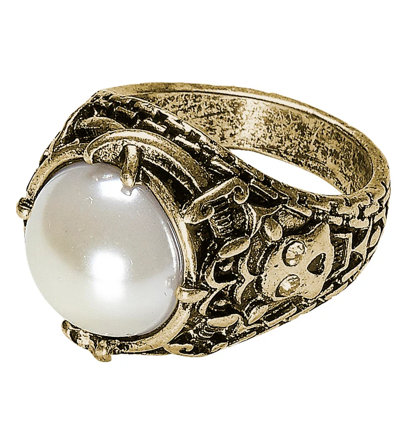 Gouden ring met parel