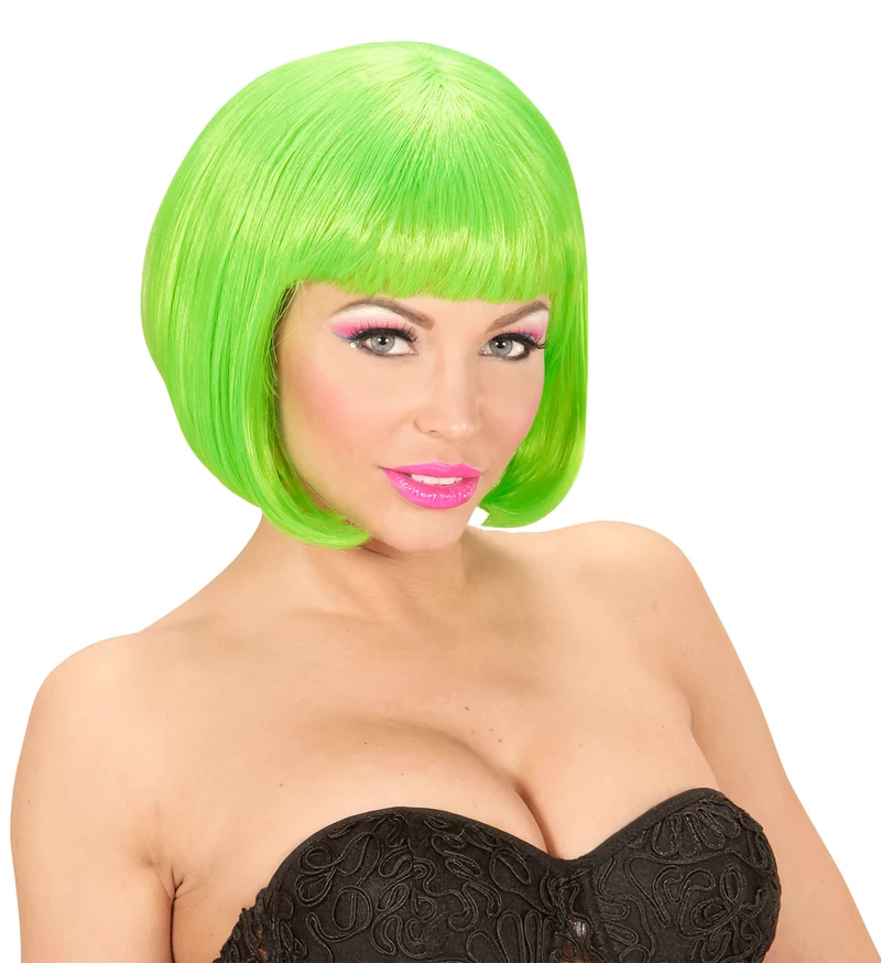 Pruik, Valentina Neon, Groen