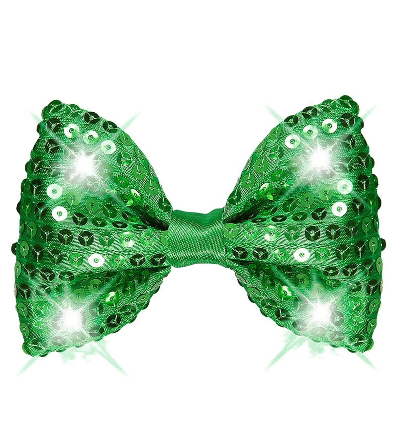 Pailletten strikje met licht kleur groen
