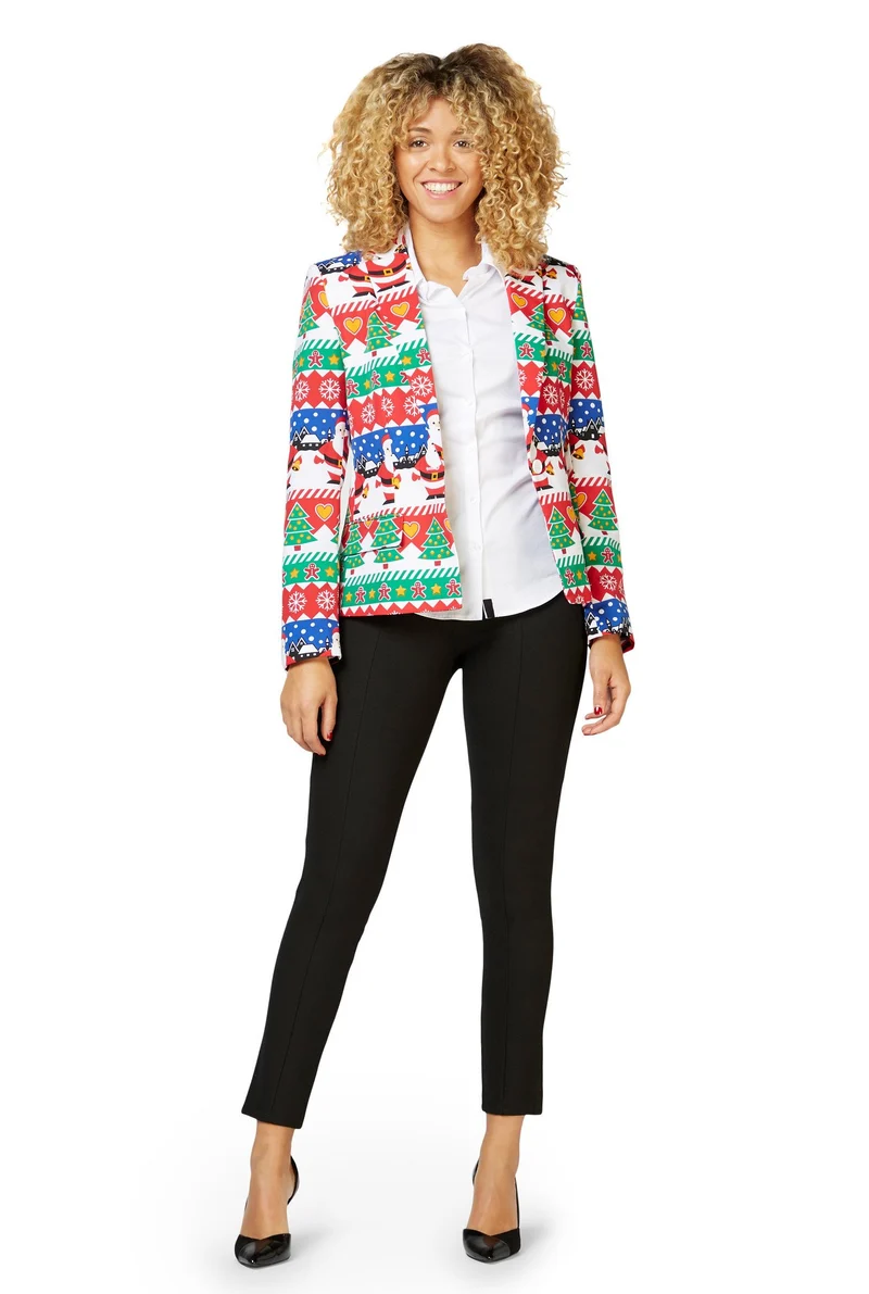 Snazzy Santa blazer dames luxe