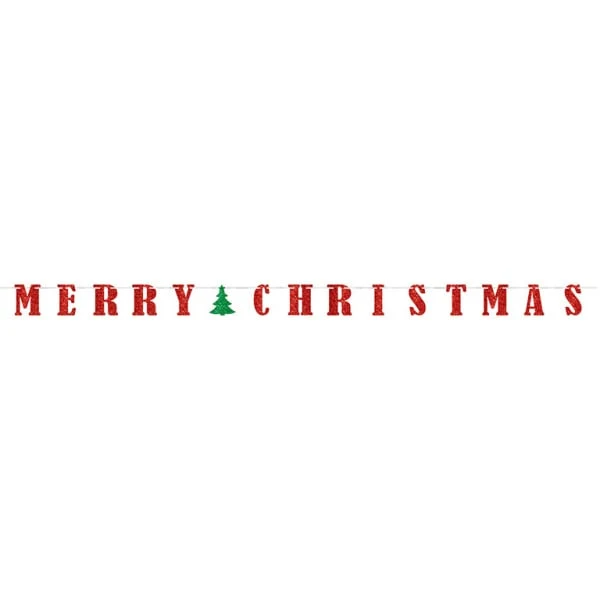 Letter Slinger Merry Christmas Rood