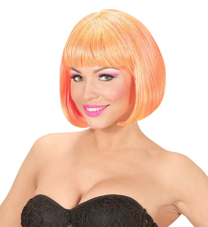 Roze /gele Pruik Valentina mix
