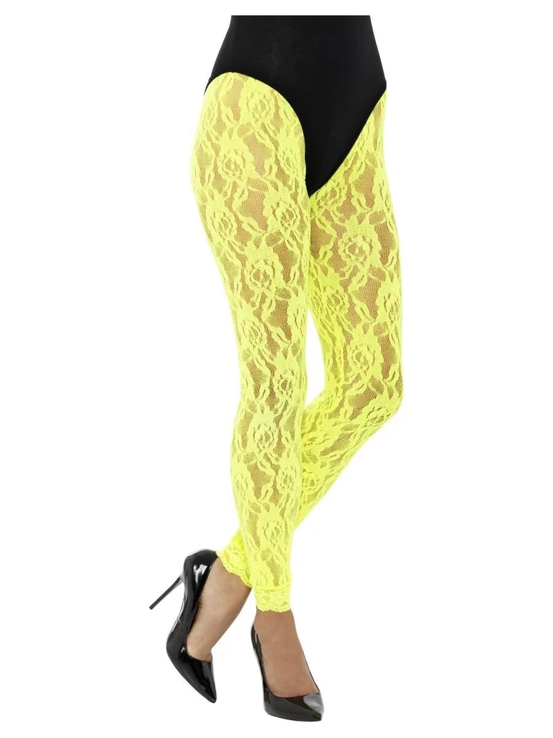 Legging Neon Geel Kant