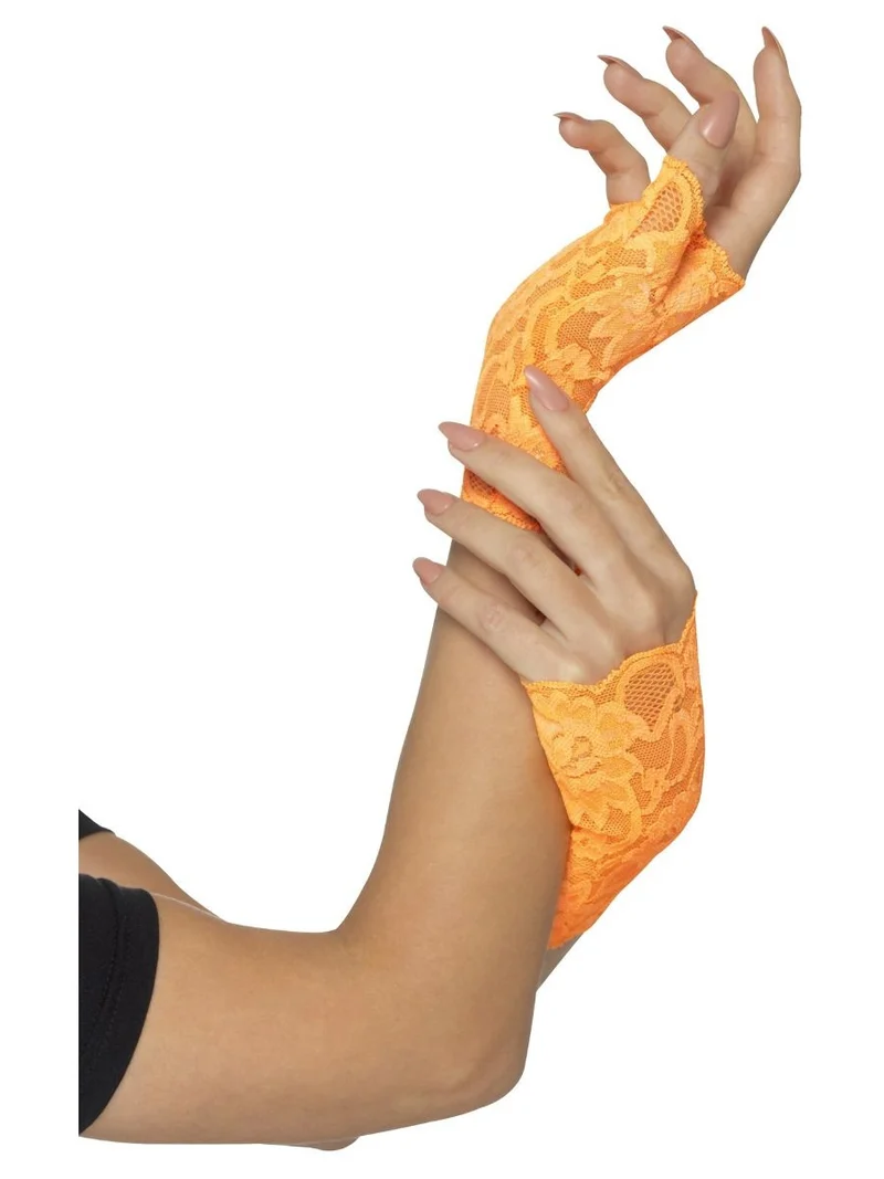 Handschoenen Neon Oranje Kant