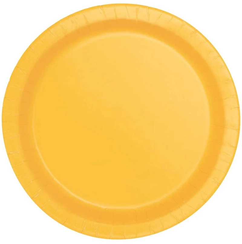 Bordjes Geel 20 Stuks - 18 cm