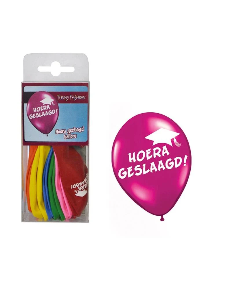 Ballonnen hoera geslaagd
